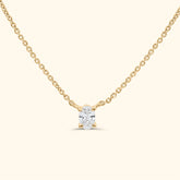 Oval Diamond Necklace 0.3 ct | 14 Carat Gold